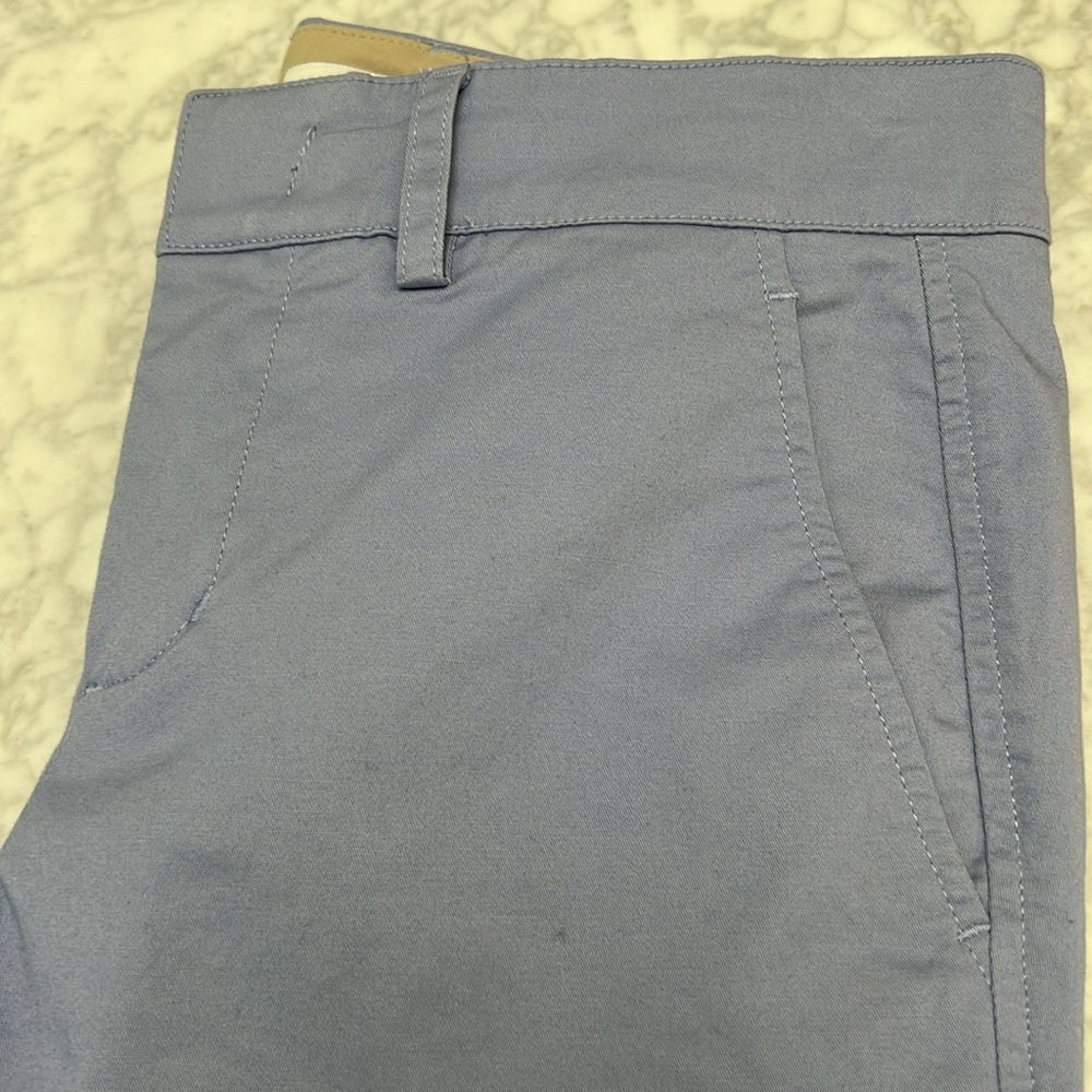 Vince Sky Blue Cotton Flat Front Pant.  0 - Picture 2 of 7
